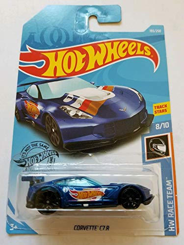 【中古】「非常に良い」Hot Wheels 2019 Hw Race Team - Corvette C7.R 193/250 Blue