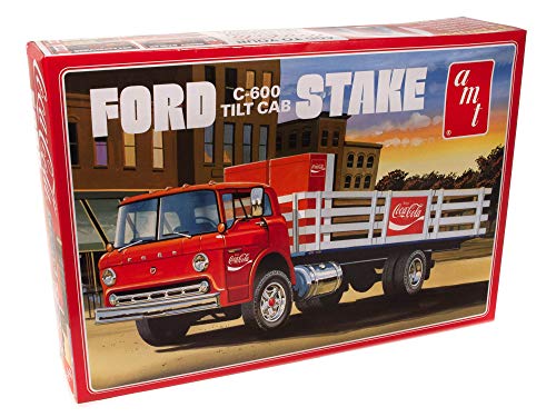 【中古】「未使用品」AMT 1/25 フォード C-600 ステイクベッドトラック w/コカ・コーラマシン プラモデル AMT1147
