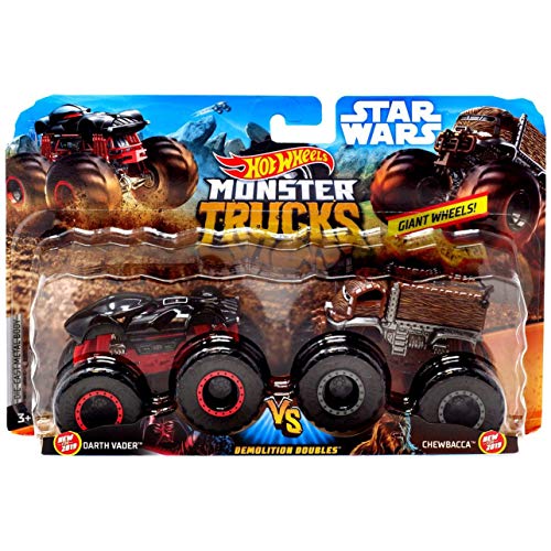 【中古】「非常に良い」Hot Wheels モンスタートラック デモリション ダブル スターウォーズ エディション ダース・ベイダー VS チューバッカ｜オマツリライフ別館