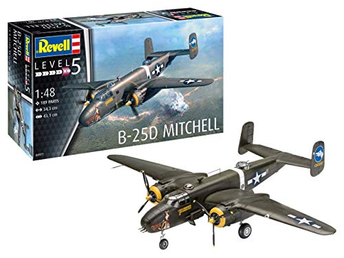 【中古】「非常に良い」ドイツレベル 1/48 アメリカ軍 B-25D ミッチェル プラモデル 04977