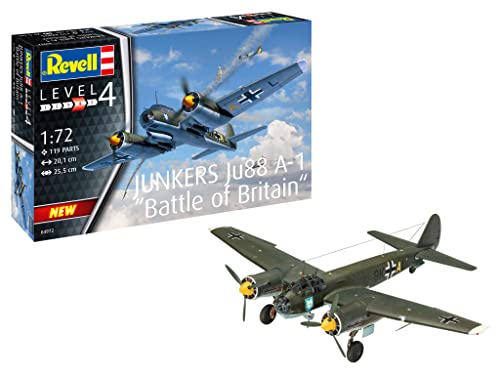 【中古】「未使用品」ドイツレベル 1/72 ドイツ空軍 ユンカース Ju88A-1 バトル・オブ・ブリテン プラモデル 04972