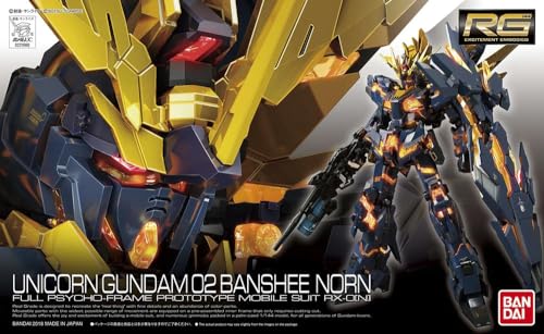 【中古】「未使用品」BANDAI SPIRITS(バンダイ スピリッツ) RG 機動戦士ガンダムUC ユニコーンガンダム2号機 バンシィ・ノルン 1/144スケール 色分け済みプラモデル｜オマツリライフ別館