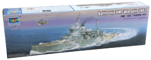 【中古】「ほぼ新品」トランペッター 1/350 イギリス海軍 戦艦 HMSワースパイト プラモデル