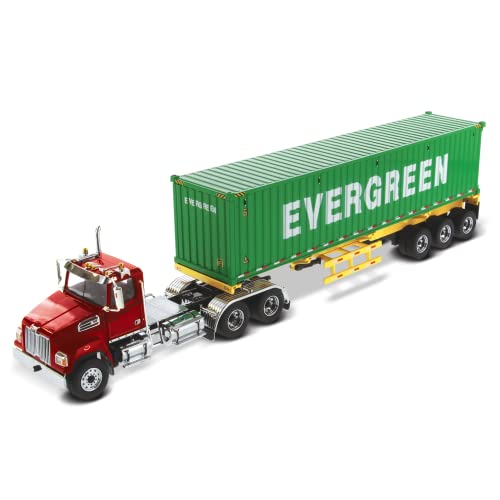 【中古】DIECAST MASTERS ウエスタンスター 4700 SB タンデム Mレッド 40 Dry EverGreen 1/50 71049
