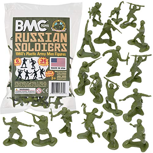 【中古】「ほぼ新品」BMC Classic Marx ロシア製 プラスチック製 陸軍 男性 - 第二次世界大戦兵士フィギュア 米国製 グリーン 48562