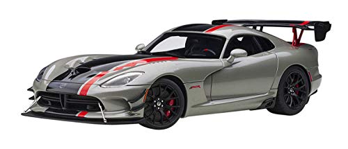 【中古】Dodge AUTOart 1/18 ダッジ バイパー ACR メタリック・シルバー/ブラック・ストライプ 完成品 71733|オマツリライフ別館