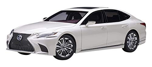 【中古】「非常に良い」オートアート(AUTOart) 1/18 レクサス LS500h メタリック・ホワイト インテリアカラー:クリムゾン&ブラック 完成品 78866