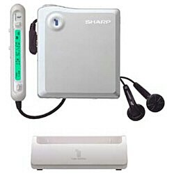 【中古】「人並み外れたに好いたらしい」SHARP 1ビット 携帯型MD電気蓄音機 MD-DS33-S (しろがね色系)