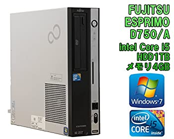 【中古】「非常に良い」(大容量HDD初期設定済!デスクトップパソコン)富士通 ESPRIMO D750/A Windows7 Core i5 650 3.20GHz メモリ4GB HDD1TB|オマツリライフ別館