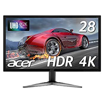 【中古】「人並み外れたに好いたらしい」Acerゲーミングモニター SigmaLine 28in 4K KG281KAbmiipx TN 3840x2160 1ms 60サイクル FreeSync HDMIx2 DP HDR相応う ひな型受け答え 金棒引き内蔵