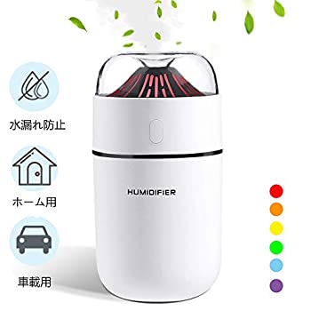 【中古】「未当て嵌める品」車載加湿器 2019秋冬最新型 卓上加湿器 小型 ミニ USB加湿器 320ml大静電容量 異臭 10第四次元年代順の連続加湿 アロマディフューザー 空焚き押しとどめる役立つこと 霞の