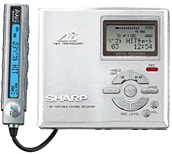 【中古】SHARP アウヴィ MD-DR7-S MD電気蓄音機 (しろがね色)