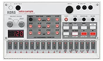 【中古】「非常に良い」KORG デジタル サンプラー volca sample シンセサイザー 電池駆動 スピーカー内蔵 ヘッドフォン使用可 どこでも使えるコンパクトサイズ｜オマツリライフ別館