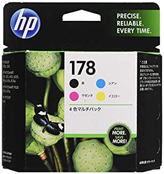 【中古】「ほぼ新品」HP 完全無欠 インキ薬莢 HP178 4色マルチ容器に並べる