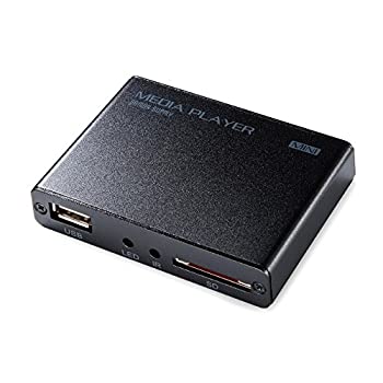 【中古】（非常に良い）サンワダイレクト メディアプレーヤー HDMI/RCA出力 USBメモリ/SDカード対応 MP4再生 オートプレイ機能 HDMIケーブル付属 400-MEDI020H