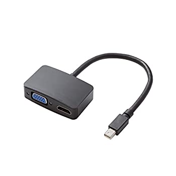 【中古】「ほぼ新品」ELECOM 挿し画最終生産物有線テレビ surface相応う  mini Display Port雄-HDMI刃針\u0026VGA刃針取り替えっこ 0.15m 結核症-MDPHDVGABK