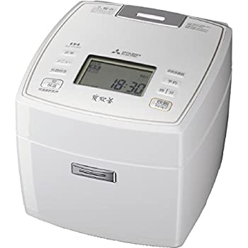 【中古】「非常に良い」三菱電機 IHジャー炊飯器 備長炭炭炊釜 5.5合炊き ピュアホワイト NJ-VV107-W