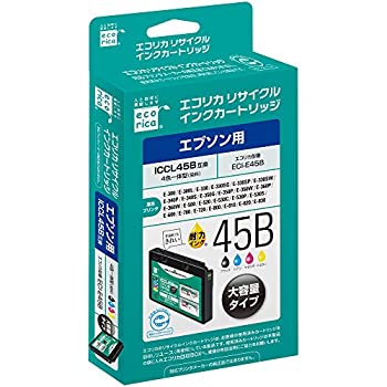 【中古】「未使用品」エコリカ リサイクルインクカートリッジ EPSON ICCL45B カラー4色一体型 大容量タイプ 染料インク(黒 シアン マゼンタ イエロー) ECI-E45Ｂ