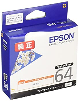 【中古】「未当て嵌める品」EPSON 完全無欠インキ薬莢 ICBK64(包み活動写真:桜) プリンター・FAX用インク-インクカートリッジ-PCサプライ・消耗品