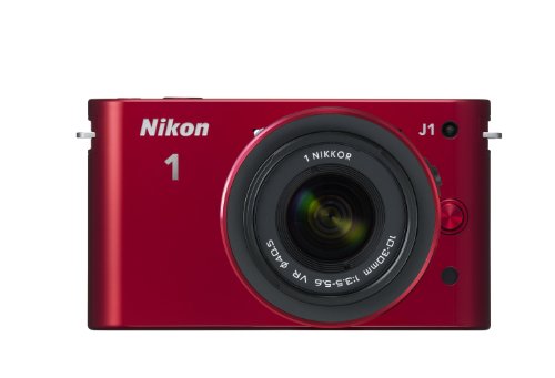 【中古】「非常に良い」Nikon ミラーレス一眼カメラ Nikon 1 (ニコンワン) J1 (ジェイワン) 標準ズームレンズキット レッドN1 J1HLK RD|オマツリライフ別館