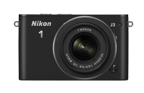 【中古】「非常に良い」Nikon ミラーレス一眼 Nikon 1 J3 標準ズームレンズキット1 NIKKOR VR 10-30mm f/3.5-5.6付属 ブラック N1J3HLKBK