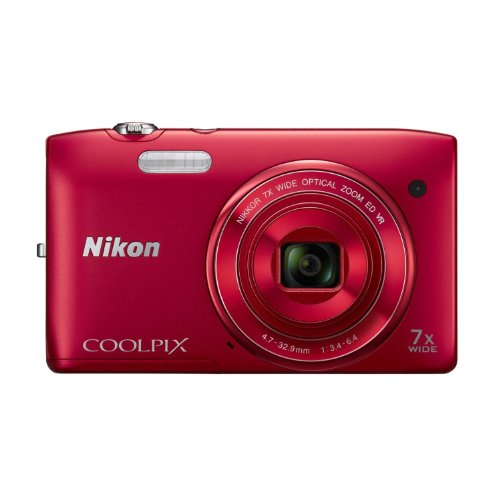 【中古】Nikon デジタル写真機 COOLPIX S3500 光学7倍望遠レンズ 法的有効性絵素数 2005万絵素 ラズベリー赤いこと S3500RD