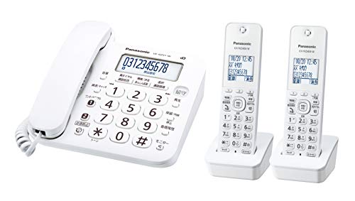 【中古】「人並み外れたに似つかわしい」パナソニック RU・RU・RU デジタルコードレス電話 子機2台付き添い人 1.9GHz DECT判定基準遣りかた 白いこと VE-GZ21DW-W