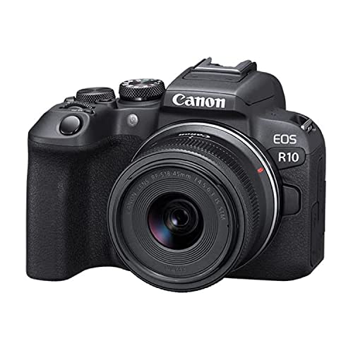 【中古】「人並み外れたに似つかわしい」キヤノン Canon 銀鏡レスカメラ EOS R10 RF-S 18-45粍水晶体一揃いの道具