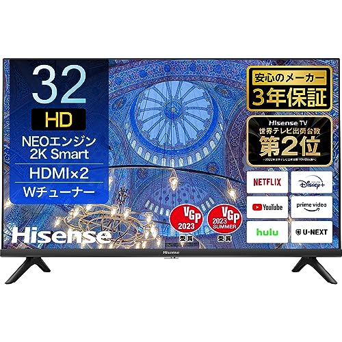 【中古】「未当てはめる品」Hisense 32V型 高品位テレビ 液晶 テレビ受像機 32A40H サイバー空間画像相応う ADSダイアログボックス 3年 2022年真似形 黒いこと