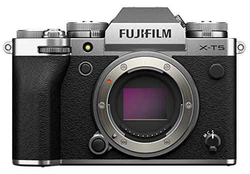 【中古】「ほぼ新品」富士フイルム(FUJIFILM) 鏡鑑受け答え一眼写真機 X-T5上半身 しろがね色 F X-T5-S