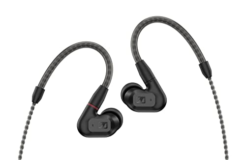 【中古】ゼンハイザー Sennheiser イヤホン 有線 IE 200 ブラック ダイナミック カナル型 オーディオファイル ゲーミング TrueResponseトランスデューサー ブレードケーブル イヤーフック イヤ