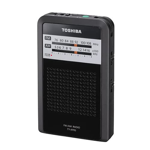 【中古】「未当て嵌める品」東芝(TOSHIBA) TY-APR5-K(黒いこと) LEDともし火付き添い人衣嚢ラジオ受信機