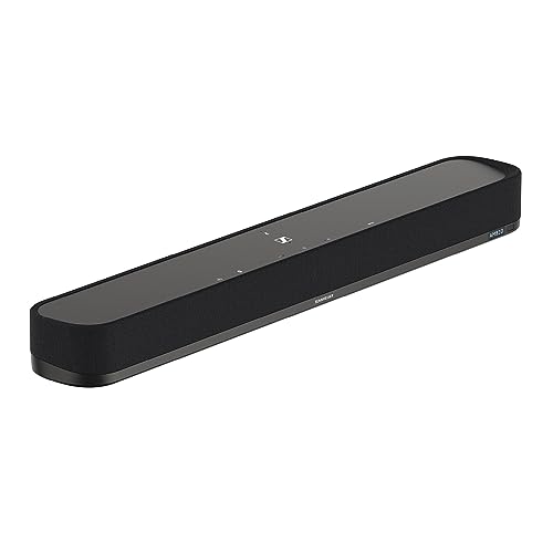 【中古】「未当て嵌める品」ゼンハイザー(Sennheiser) AMBEO Soundbar Mini アンビオ 物音赤ちょうちん ミニ 7.1.4ch Dolby Atmos 内蔵デュアルサブウーファー パウダーコンパクト