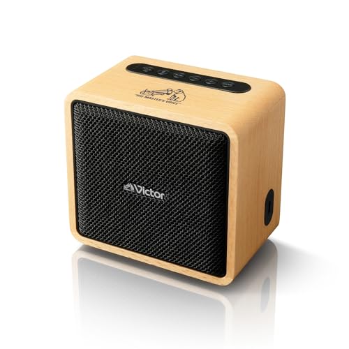 【中古】JVCケンウッド Victor SP-WM01BT Bluetooth スピーカー 小型 最大12時間再生 ステレオペアリング ポータブルスピーカー 出力10W USB-C充電 ウッドデザイン|オマツリライフ別館