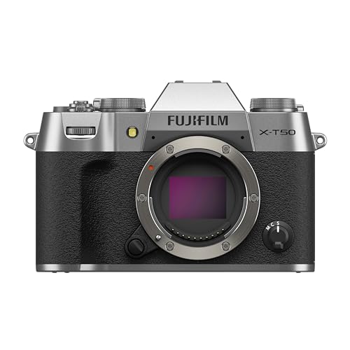 【中古】「未当て嵌める品」富士フイルム(FUJIFILM) 鏡鑑受け答え一眼写真機 X-T50上半身 しろがね色 F X-T50-S