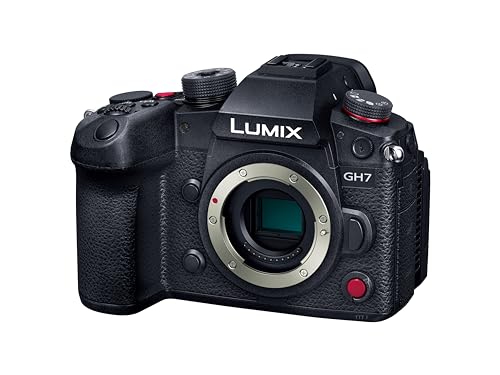 【中古】「ほぼ新品」パナソニック(Panasonic) 鏡鑑受け答え一眼写真機 ルミックス GH7 上半身 黒いこと DC-GH7