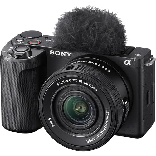 【中古】「ほぼ新品」SONY(ソニー) Vlog用写真機 水晶体取り替えっこ式VLOGCAM APS-C 鏡鑑受け答え一眼写真機 ZV-E10M2 パワーズームレンズキット(同梱水晶体:SELP16502) 気流映写幕属する 黒いこと