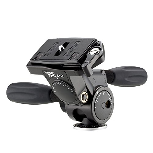【中古】「未使用品」Velbon 3Way雲台 PHD-51Q 中型 底面径53mm コマ止め方式 クイックシュー対応 マグネシウム製 470447