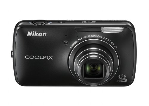 【中古】「非常に良い」Nikon デジタルカメラ COOLPIX S800c Android搭載 光学10倍ズーム ブラック S800CBK