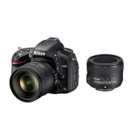【中古】Nikon デジタル一眼二眼レフ写真機 D600 ダブルレンズキット 24-85粍 f/3.5-4.5G ED VR/50粍 f/1.8G嘱する D600WLK