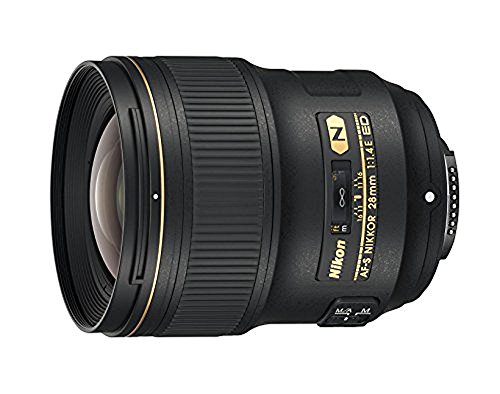 【中古】「ほぼ新品」Nikon AF-S NIKKOR 28粍 f/1.4E ED f/1.4-16 くっ付けるズームカメラレンズ 黒いこと