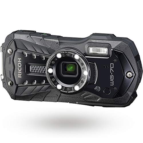 【中古】「非常に良い」RICOH WG-70 ブラック リコー本格防水デジタルカメラ 14m防水 (連続2時間) 1.6m耐衝撃 防塵 -10℃耐寒 アウトドアで活躍するタフネスボディ CALSモード搭載|オマツリライフ別館