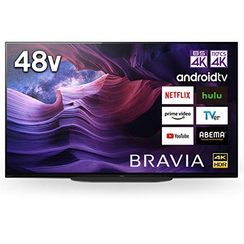 【中古】「非常に良い」ソニー 48V型 4K 有機EL テレビ ブラビア KJ-48A9S OLED 倍速 Android TV 6畳以上推奨 2020年モデル