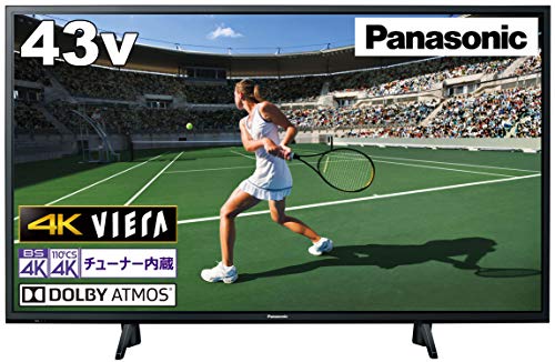 【中古】「非常に良い」パナソニック 43V型 4Kダブルチューナー内蔵 液晶 テレビ Dolby Atmos(R)対応 VIERA TH-43HX750