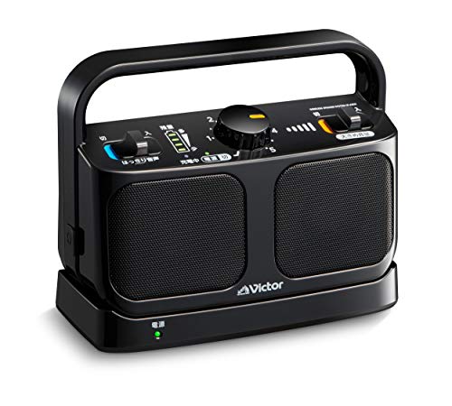 【中古】「ほぼ新品」JVCケンウッド Victor SP-A900-B 手元テレビスピーカー ワイヤレス ブラック みみ楽シリーズ 簡単操作 軽量 生活防水 連続20h再生 ヘッドホン端子接続可
