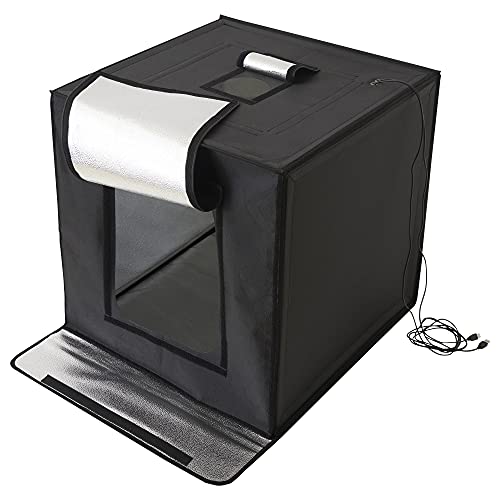 【中古】「非常に良い」ハクバ HAKUBA 撮影ボックス LEDスタジオボックス60 LEDライト 64&times;62&times;63cm 折りたたみ式 背景紙3色付き 大型 AMZLEDSBX60 ブ｜オマツリライフ別館