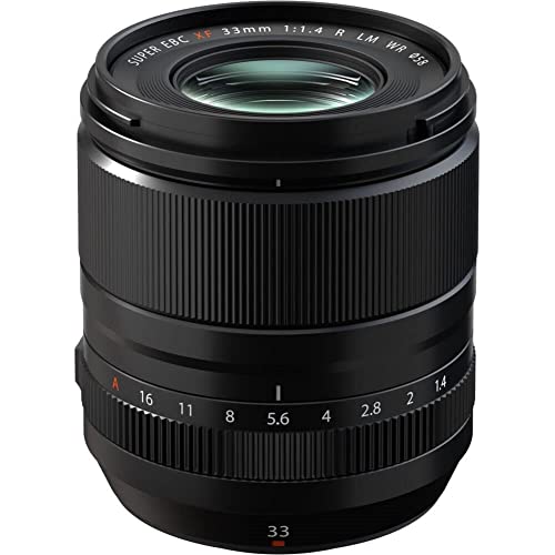 【中古】「ほぼ新品」富士フイルム(FUJIFILM) X 取り替えっこ水晶体 フジノン 単興味の中心 判定基準 大差しわたし 33粍 F1.4 防塵防滴耐低温 直線的原動機(静音) 絞り輪っか F XF33MMF1.4 R LM WR