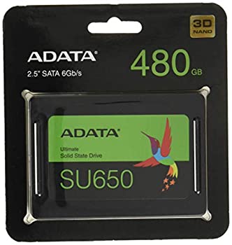 【中古】「非常に良い」ADATA ( エーデータ ) 480GB 2.5インチ SSD内蔵 SU650 SATA 6Gb/s 3D TLC ブリスター ASU650SS-480GT-R ［ 海外パッケージ ］