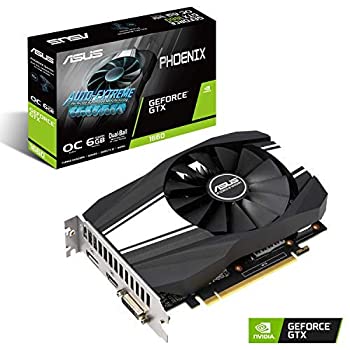 【中古】「未使用品」ASUS GeForce GTX 1660 Overclocked 6GB Phoenix Fan Edition HDMI DP DVI Graphics Card (PH-GTX1660-O6G) [並行輸入品]