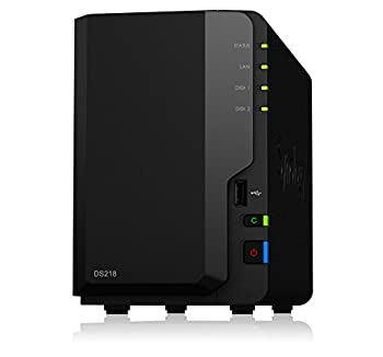 【中古】「ほぼ新品」（NAS一揃いの道具）Synology DiskStation DS218 [2ベイ /  クアッドコア中央処理装置積み上げる / 2GB記憶装置積み上げる] 多役立つことな標準尺度ひな形
